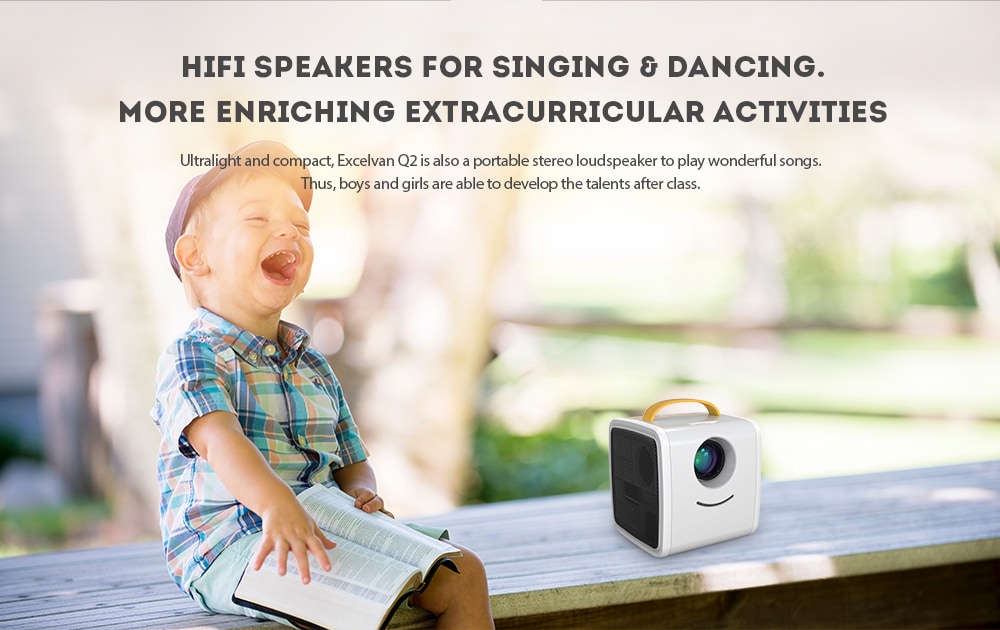 Excelvan Q2 Children's Toy Projector- Yellow UK Plug Excelvan Q2 Children's Toy Projector- Yellow UK Plug