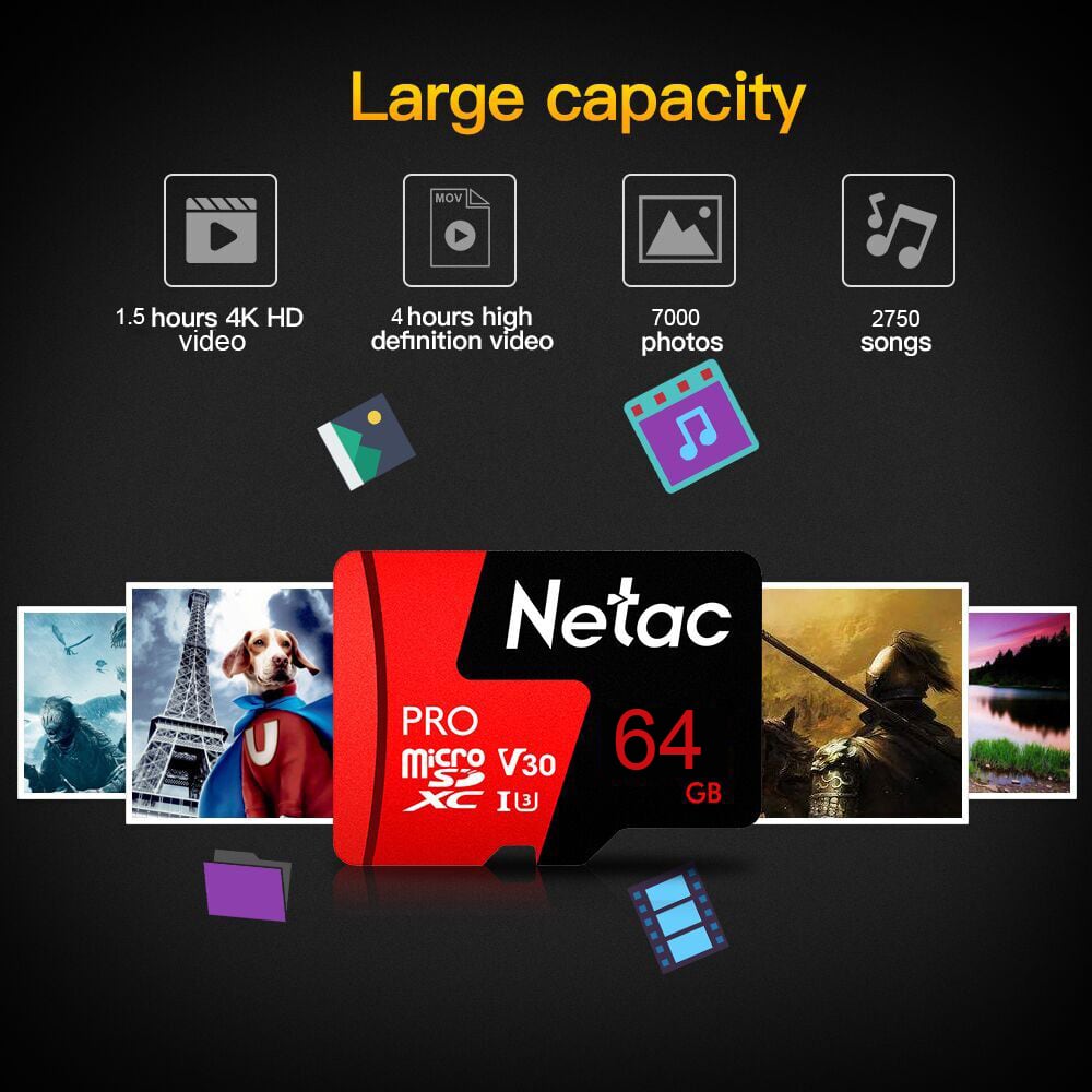 Netac P500 PRO TF Card 98MB/s 30MB/s 64GB- Ferrari Red 64G Netac P500 PRO TF Card 98MB/s 30MB/s 64GB- Ferrari Red 64G