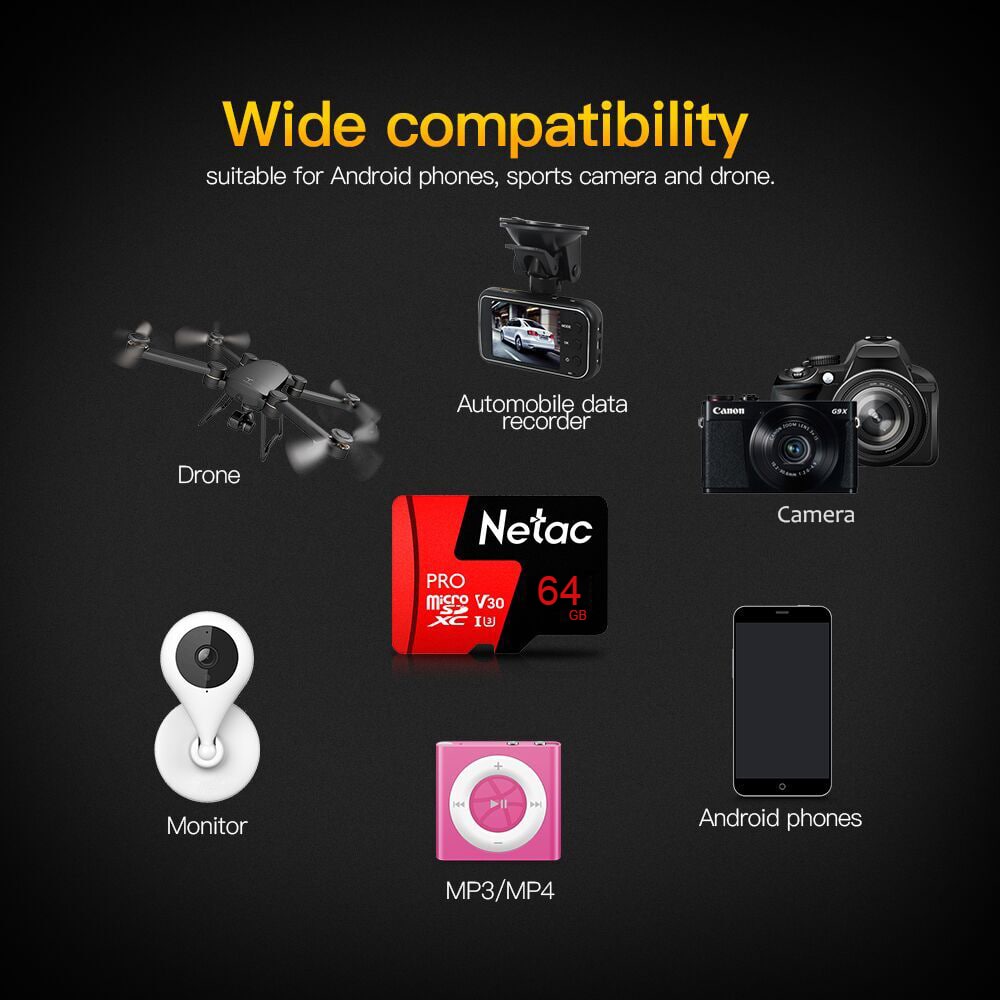 Netac P500 PRO TF Card 98MB/s 30MB/s 64GB- Ferrari Red 64G Netac P500 PRO TF Card 98MB/s 30MB/s 64GB- Ferrari Red 64G