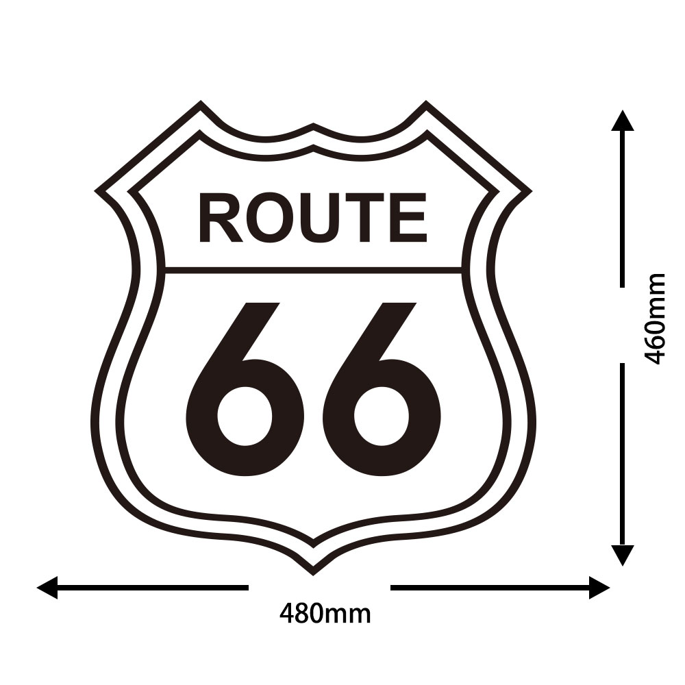ROUTE Car Decoration Sticker Removable- Black 46*48cm ROUTE Car Decoration Sticker Removable- Black 46*48cm