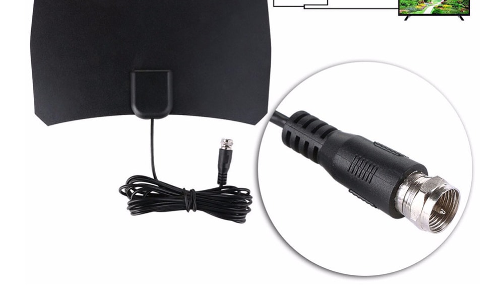 TY12 Flat High Gain HDTV High-definition Digital TV Antenna DVB-T2- Black TY12 Flat High Gain HDTV High-definition Digital TV Antenna DVB-T2- Black