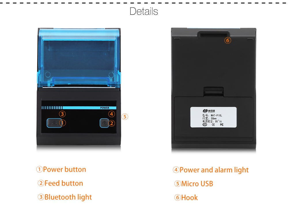 Intelligent Bluetooth Sticker QR Code Printing Machine- Black Chinese Plug Intelligent Bluetooth Sticker QR Code Printing Machine- Black Chinese Plug
