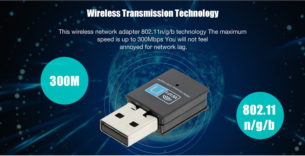 Mini USB 300Mbps WiFi Wireless LAN Network Internet Adapter 802.11n/g/b- Black Mini USB 300Mbps WiFi Wireless LAN Network Internet Adapter 802.11n/g/b- Black