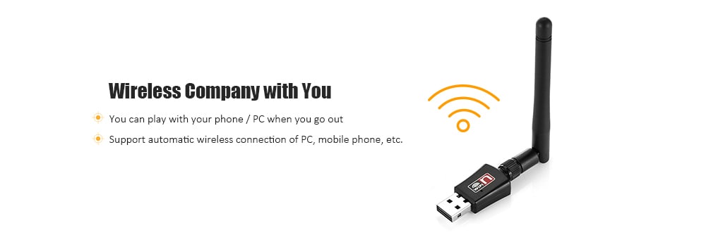 WD - 4505A 2.4G + 5G Dual Band Network Card Wireless WiFi Receiver 600M- Black WD - 4505A 2.4G + 5G Dual Band Network Card Wireless WiFi Receiver 600M- Black