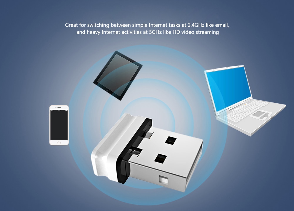 Comfast WU810N 150Mbps USB Wireless WiFi Network Card Adapter- White Comfast WU810N 150Mbps USB Wireless WiFi Network Card Adapter- White