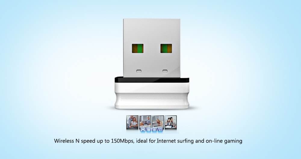 Comfast WU810N 150Mbps USB Wireless WiFi Network Card Adapter- White Comfast WU810N 150Mbps USB Wireless WiFi Network Card Adapter- White