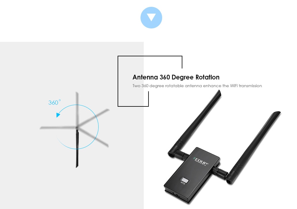 EDUP 1200Mbps Dual Band Wireless USB WiFi Adapter- Black EDUP 1200Mbps Dual Band Wireless USB WiFi Adapter- Black