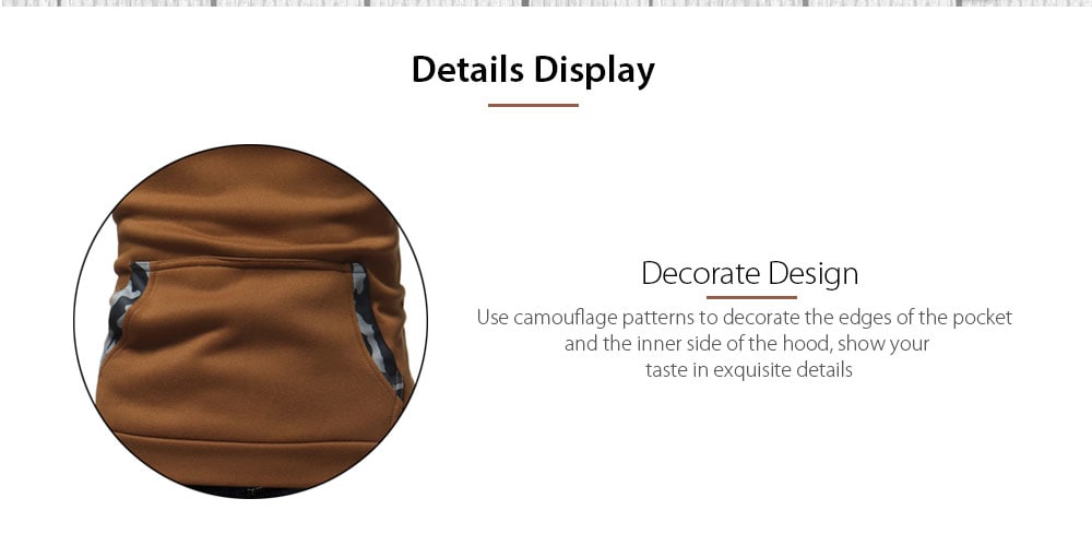 Stylish Splicing Hooded Hoodies for Men- Camel brown 2XL Stylish Splicing Hooded Hoodies for Men- Camel brown 2XL