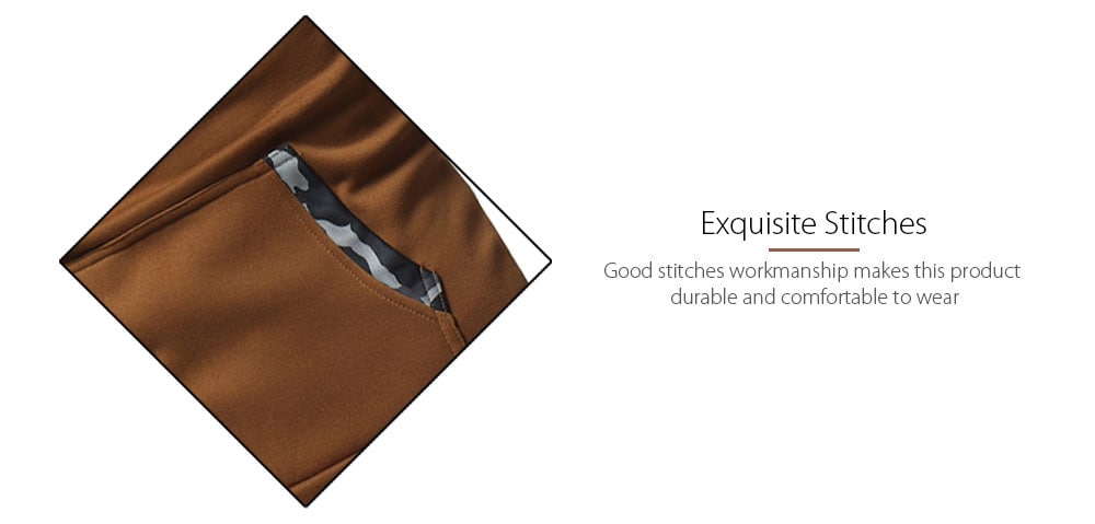 Stylish Splicing Hooded Hoodies for Men- Camel brown 2XL Stylish Splicing Hooded Hoodies for Men- Camel brown 2XL