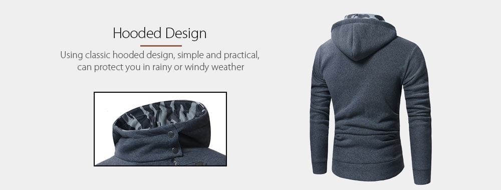 Stylish Splicing Hooded Hoodies for Men- Camel brown 2XL Stylish Splicing Hooded Hoodies for Men- Camel brown 2XL