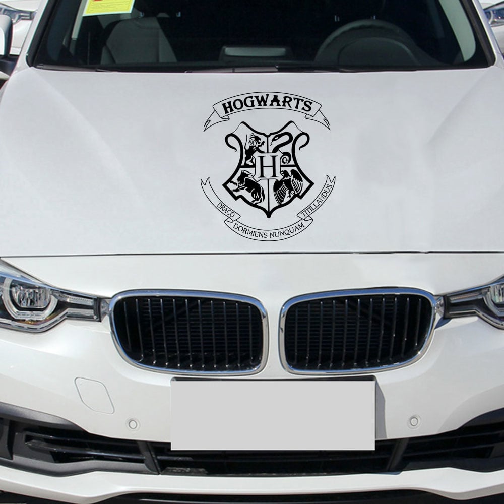 Hogwarts Sign Car Creative Decoration Sticker Removable- Black 57*63cm Hogwarts Sign Car Creative Decoration Sticker Removable- Black 57*63cm
