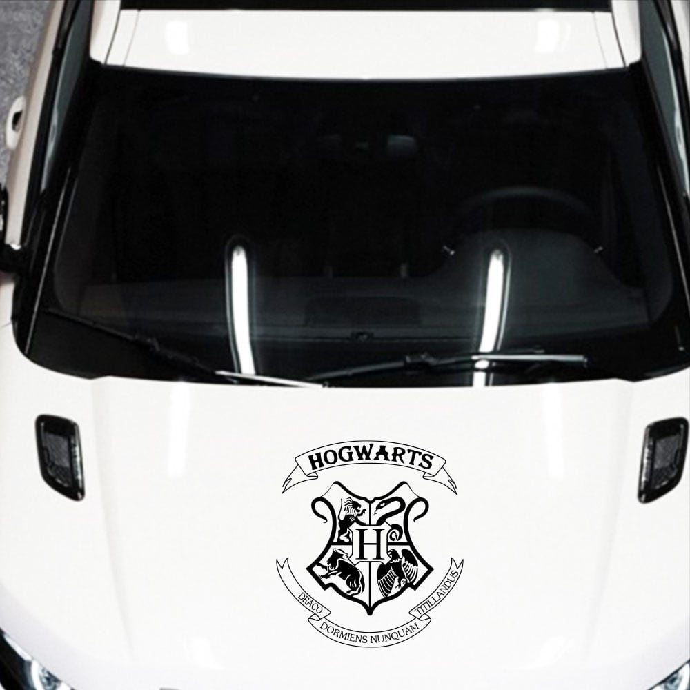 Hogwarts Sign Car Creative Decoration Sticker Removable- Black 57*63cm Hogwarts Sign Car Creative Decoration Sticker Removable- Black 57*63cm