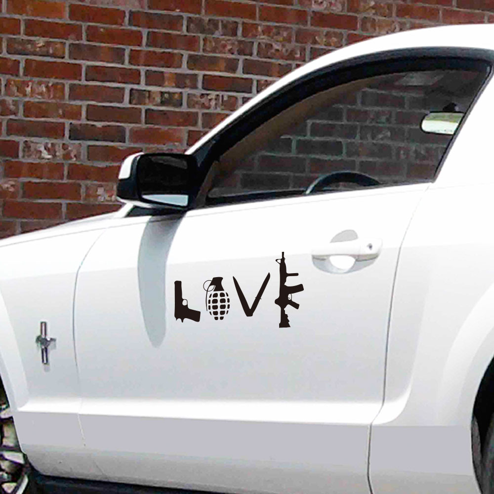 Handgun Antitank Grenade Car Decoration Sticker Removable- Black 13*22cm Handgun Antitank Grenade Car Decoration Sticker Removable- Black 13*22cm