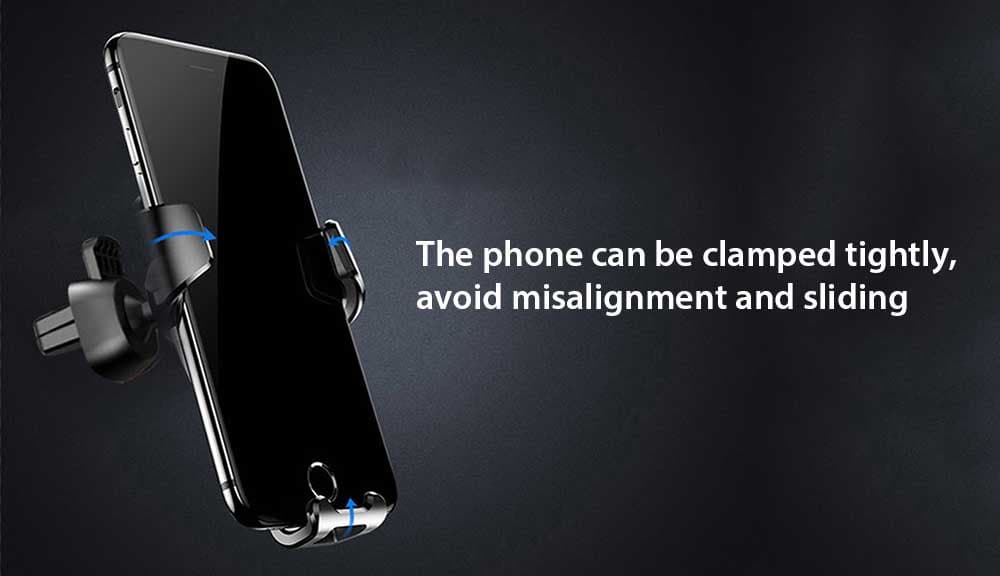 Car Gravity Navigation Bracket Phone Holder- Black Regular Car Gravity Navigation Bracket Phone Holder- Black Regular