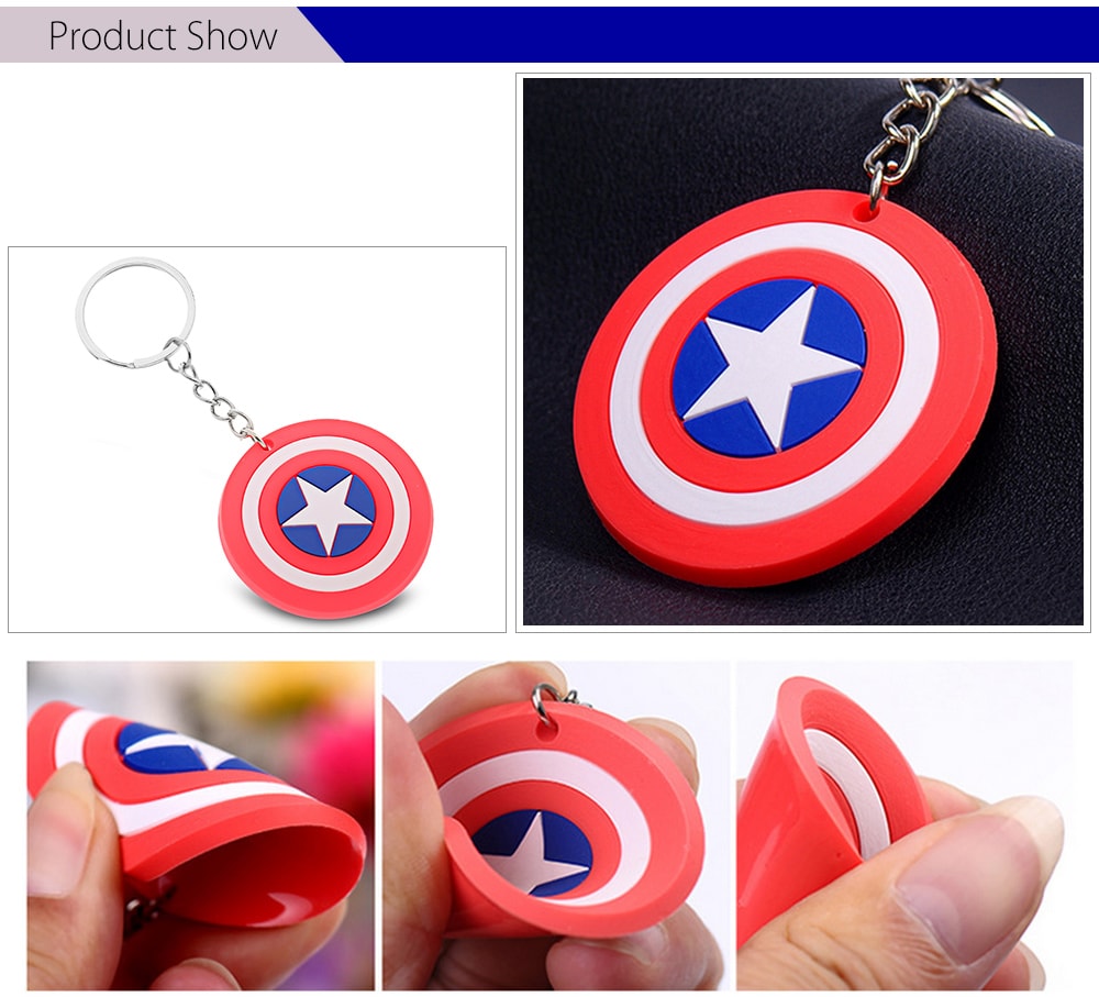 Cute Cartoon Keychain Soft Plastic Keyring Pendants Accessory- Red Cute Cartoon Keychain Soft Plastic Keyring Pendants Accessory- Red