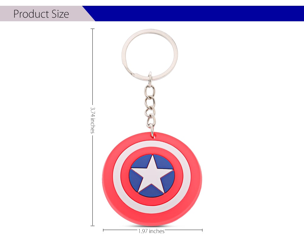 Cute Cartoon Keychain Soft Plastic Keyring Pendants Accessory- Red Cute Cartoon Keychain Soft Plastic Keyring Pendants Accessory- Red