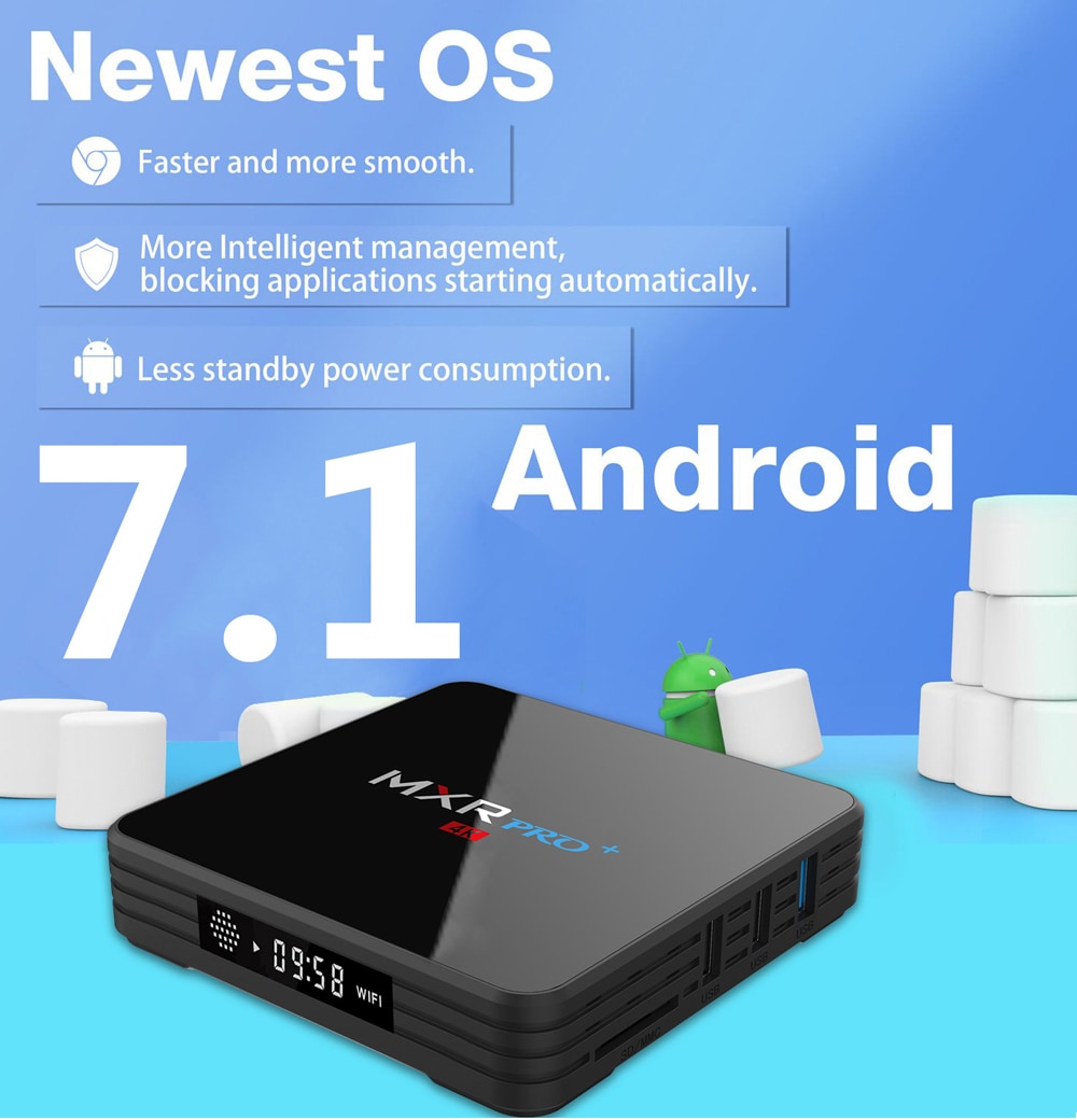MXR Pro + TV Box 4GB RAM + 32GB ROM RK3328 / 2.4G + 5G WiFi / USB3.0 / BT4.0 / 100Mbps / 4K VP9- Black US Plug MXR Pro + TV Box 4GB RAM + 32GB ROM RK3328 / 2.4G + 5G WiFi / USB3.0 / BT4.0 / 100Mbps / 4K VP9- Black US Plug