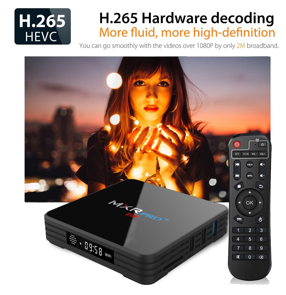 MXR Pro + TV Box 4GB RAM + 32GB ROM RK3328 / 2.4G + 5G WiFi / USB3.0 / BT4.0 / 100Mbps / 4K VP9- Black US Plug MXR Pro + TV Box 4GB RAM + 32GB ROM RK3328 / 2.4G + 5G WiFi / USB3.0 / BT4.0 / 100Mbps / 4K VP9- Black US Plug