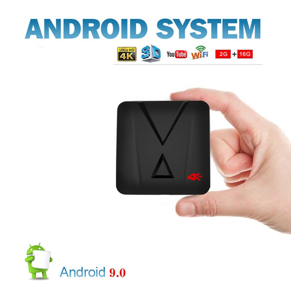 MX10 Mini TV Box Android 9.0 RK3328 2GB DDR3 + 16GB EMMC 2.4GHz WiFi Support 4K H.265- Black US Plug MX10 Mini TV Box Android 9.0 RK3328 2GB DDR3 + 16GB EMMC 2.4GHz WiFi Support 4K H.265- Black US Plug