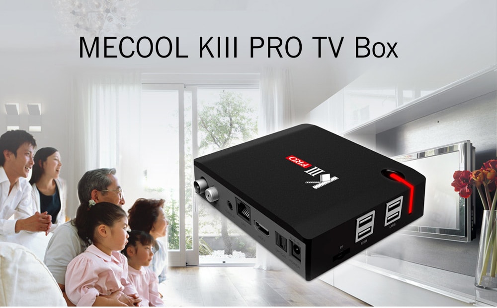 MECOOL KIII PRO TV Box Amlogic S912 Octa Core Android 7.1 OS Media Player- Black US Plug MECOOL KIII PRO TV Box Amlogic S912 Octa Core Android 7.1 OS Media Player- Black US Plug