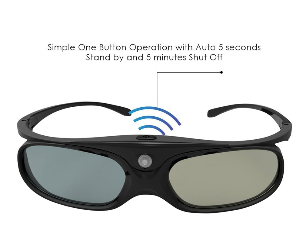Active Shutter Rechargeable 3D DLP Glasses Support 144Hz for XGIMI Z3 / Z4 / Z6 / H1 / H2 JMGO G1 / P2 BenQ Acer DLP - LINK Projector 2PCS- Black Active Shutter Rechargeable 3D DLP Glasses Support 144Hz for XGIMI Z3 / Z4 / Z6 / H1 / H2 JMGO G1 / P2 BenQ Acer DLP - LINK Projector 2PCS- Black