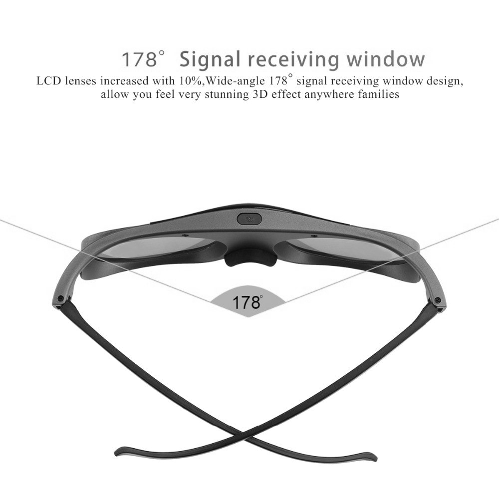 Active Shutter Rechargeable 3D DLP Glasses Support 144Hz for XGIMI Z3 / Z4 / Z6 / H1 / H2 JMGO G1 / P2 BenQ Acer DLP - LINK Projector 2PCS- Black Active Shutter Rechargeable 3D DLP Glasses Support 144Hz for XGIMI Z3 / Z4 / Z6 / H1 / H2 JMGO G1 / P2 BenQ Acer DLP - LINK Projector 2PCS- Black