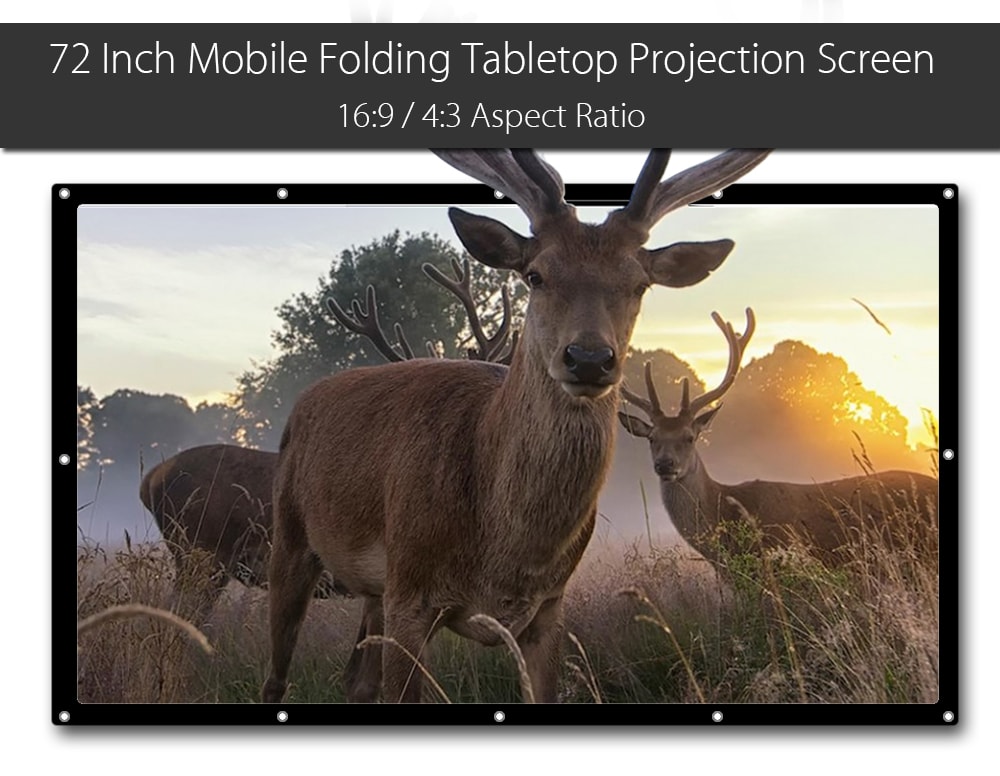 72 inch 16:9 Folding Projection Screen High Brightness- White 72 inch 16:9 Folding Projection Screen High Brightness- White