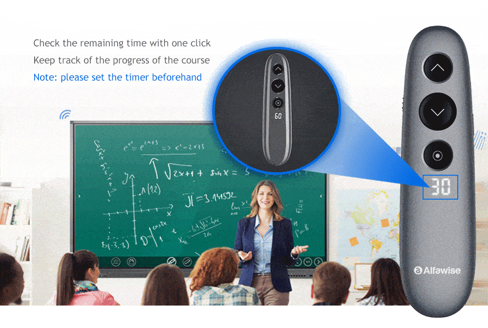 Alfawise H100 Wireless Remote Control Digital Laser Presenter Presentation Flip Pen- Slate Gray Alfawise H100 Wireless Remote Control Digital Laser Presenter Presentation Flip Pen- Slate Gray