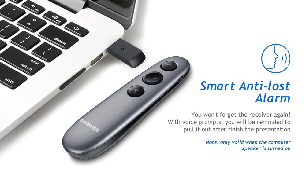 Alfawise H100 Wireless Remote Control Digital Laser Presenter Presentation Flip Pen- Slate Gray Alfawise H100 Wireless Remote Control Digital Laser Presenter Presentation Flip Pen- Slate Gray