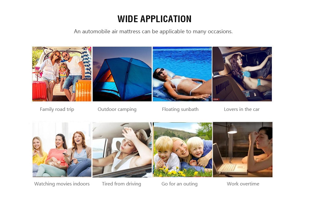 Separated Flocking Vehicle-mounted Air Mattress for Car Decoration- Cornsilk No Baffle Separated Flocking Vehicle-mounted Air Mattress for Car Decoration- Cornsilk No Baffle