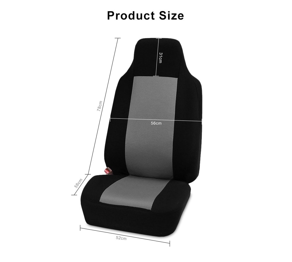 Pair of Car Seat Covers Front Four Seasons for Truck SUV Van- Gray Pair of Car Seat Covers Front Four Seasons for Truck SUV Van- Gray
