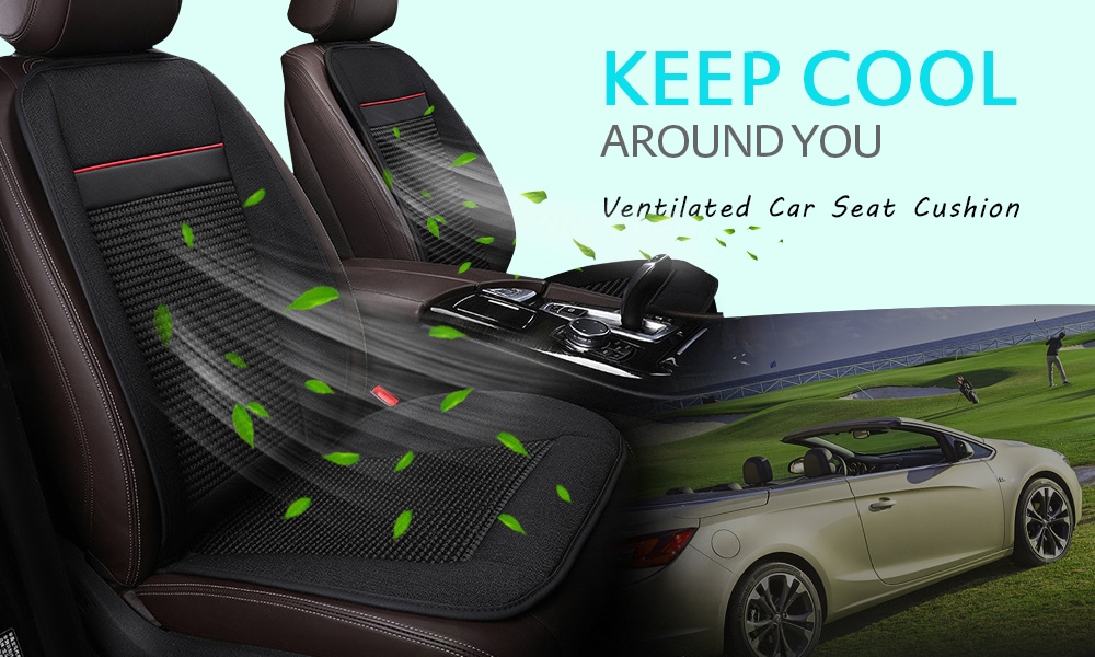 Massage Cooling Car Seat Cushion for Summer - Black Massage Cooling Car Seat Cushion for Summer - Black