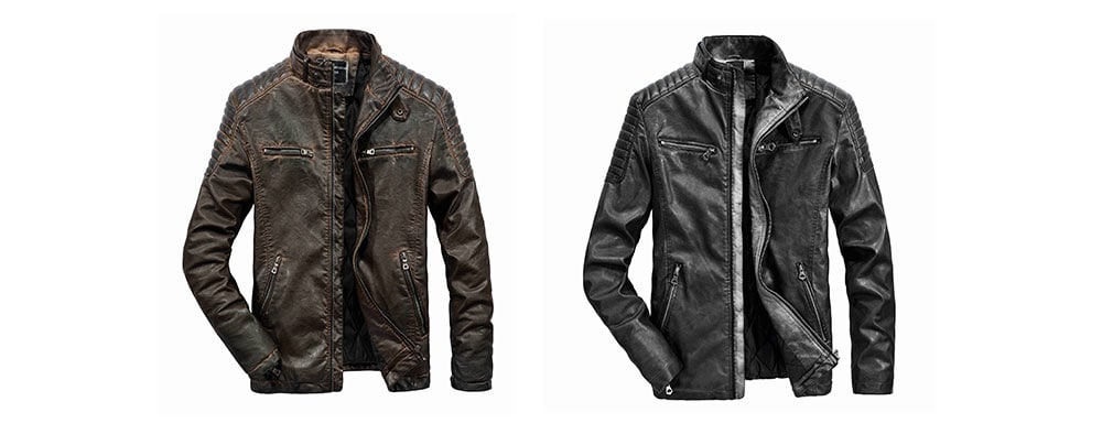Retro Men's Leather Jacket - Black S Retro Men's Leather Jacket - Black S