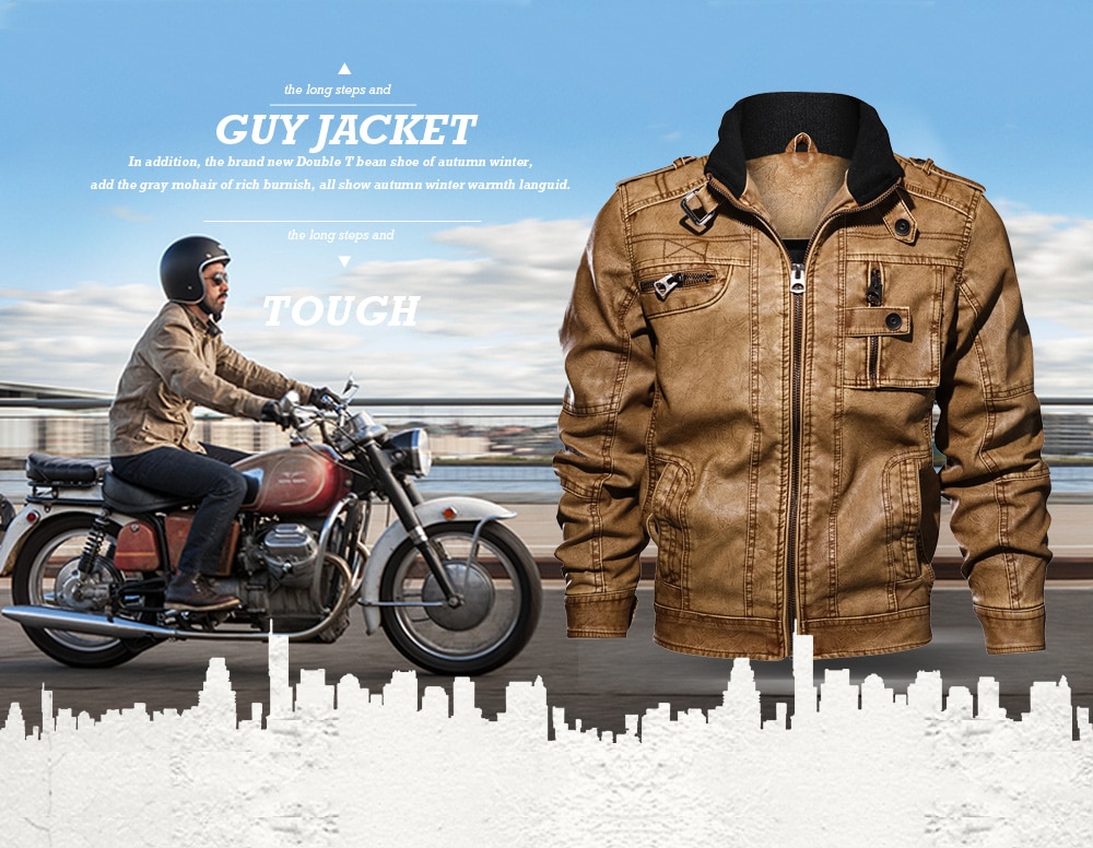 QIQICHEN Men's PU Leather Autumn Jacket- Rubber Ducky Yellow 4XL QIQICHEN Men's PU Leather Autumn Jacket- Rubber Ducky Yellow 4XL