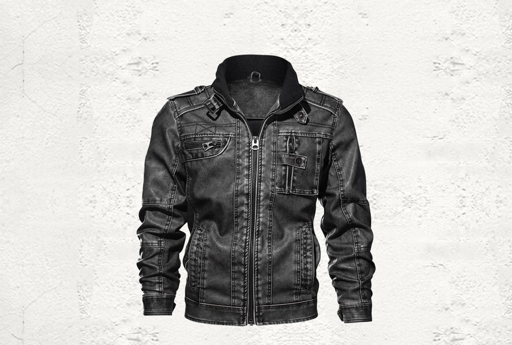 QIQICHEN Men's PU Leather Autumn Jacket- Rubber Ducky Yellow 4XL QIQICHEN Men's PU Leather Autumn Jacket- Rubber Ducky Yellow 4XL
