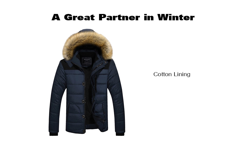 Winter Trend Men Cotton Jacket- Khaki M Winter Trend Men Cotton Jacket- Khaki M