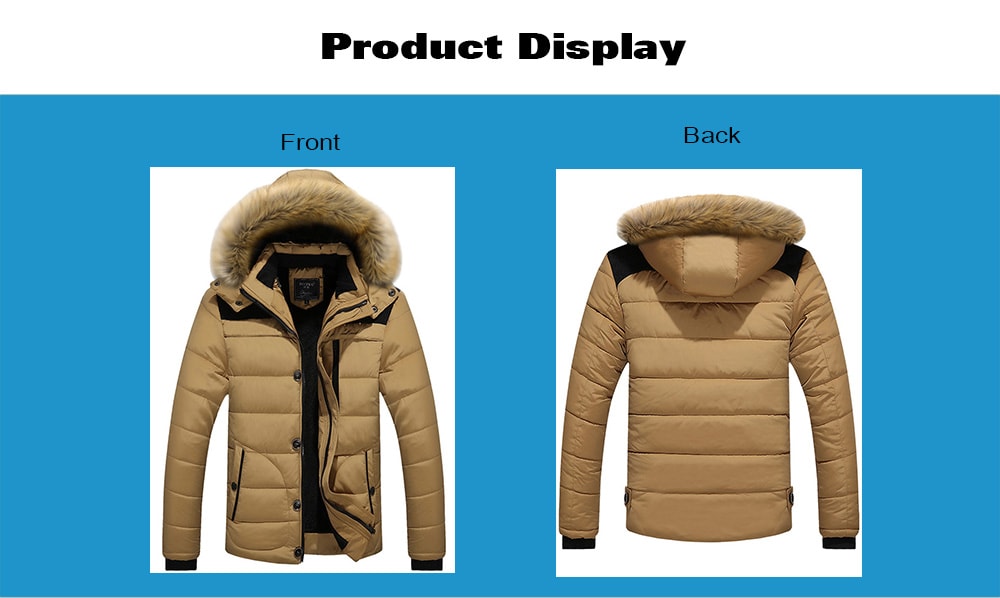 Winter Trend Men Cotton Jacket- Khaki M Winter Trend Men Cotton Jacket- Khaki M