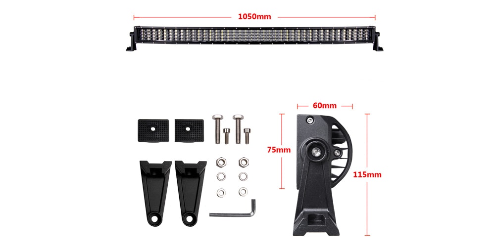 DY58BC - 480W 42 inch Four Row LED Spot Work Strip Light for Hummer- Black DY58BC - 480W 42 inch Four Row LED Spot Work Strip Light for Hummer- Black