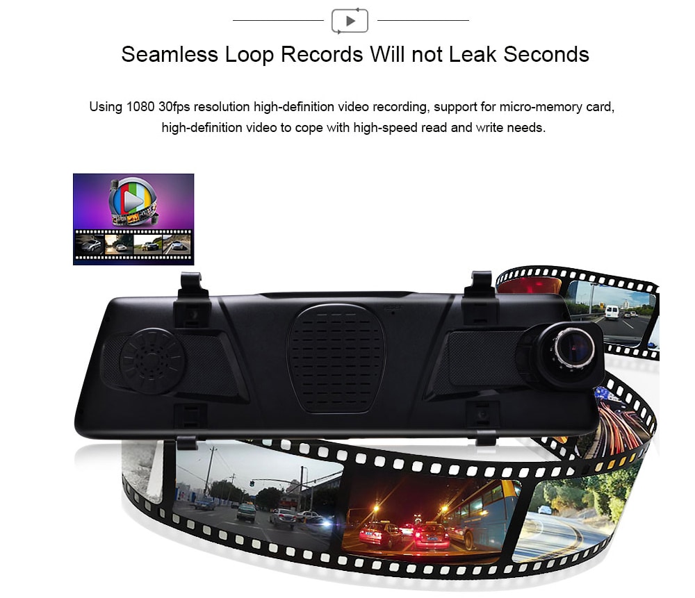 Junsun A900 Car DVR Camera Mirror 3G 10 inch Full Touch Android 5.0 Quad Core GPS WiFi Dual Lens- Black Junsun A900 Car DVR Camera Mirror 3G 10 inch Full Touch Android 5.0 Quad Core GPS WiFi Dual Lens- Black