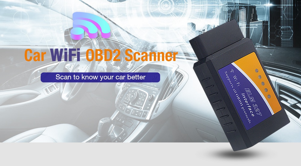 ELM327 WiFi OBD2 Car Diagnostic Instrument / Detector Supports Android- Natural Black ELM327 WiFi OBD2 Car Diagnostic Instrument / Detector Supports Android- Natural Black