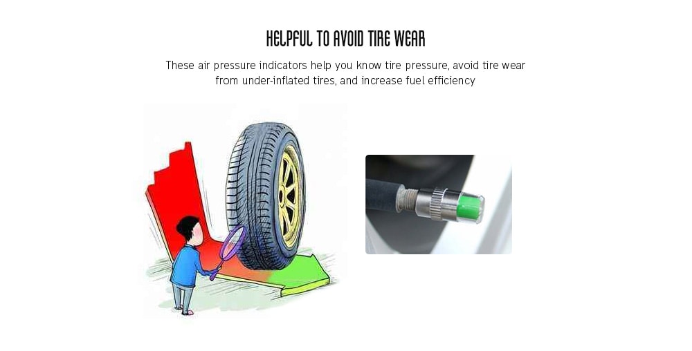 Car Tire Pressure Monitor Valve Stem Cap High-precision Warning Alert Indicator 4pcs- Silver Car Tire Pressure Monitor Valve Stem Cap High-precision Warning Alert Indicator 4pcs- Silver
