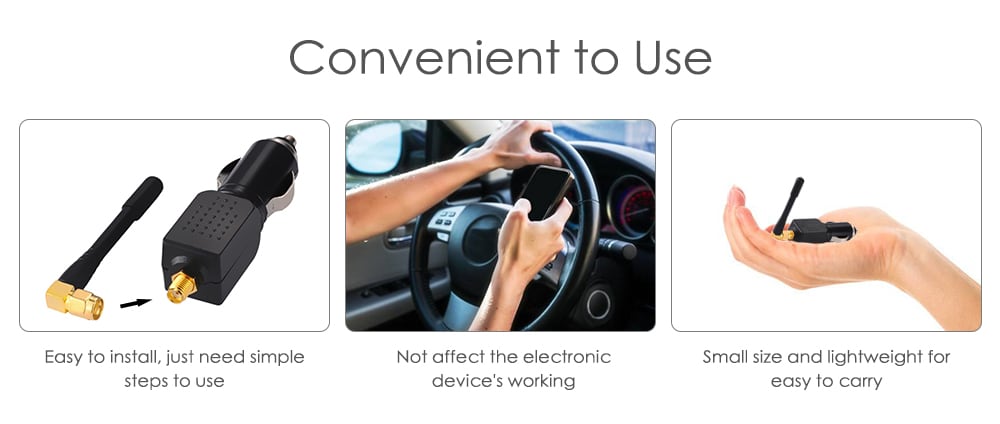 Creative Anti-tracking GPS Signal Blocker Car Jammer - Black Creative Anti-tracking GPS Signal Blocker Car Jammer - Black