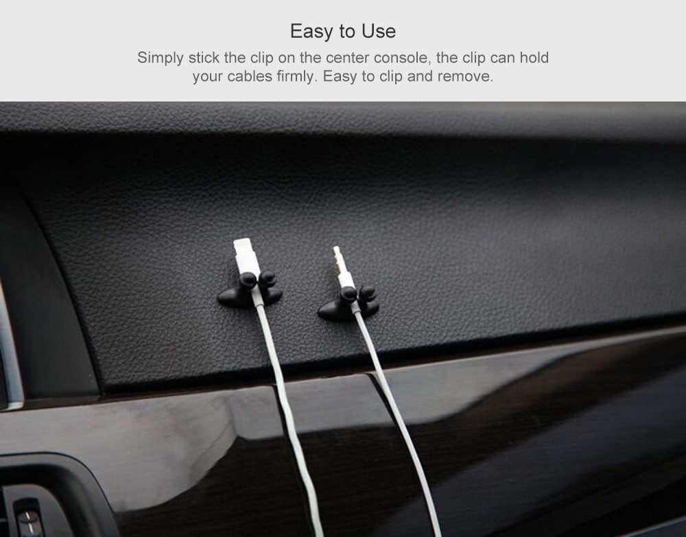 8PCS Lot Car Wire Cable Holder Tie Clip Fixer Organizer- Black 8PCS Lot Car Wire Cable Holder Tie Clip Fixer Organizer- Black