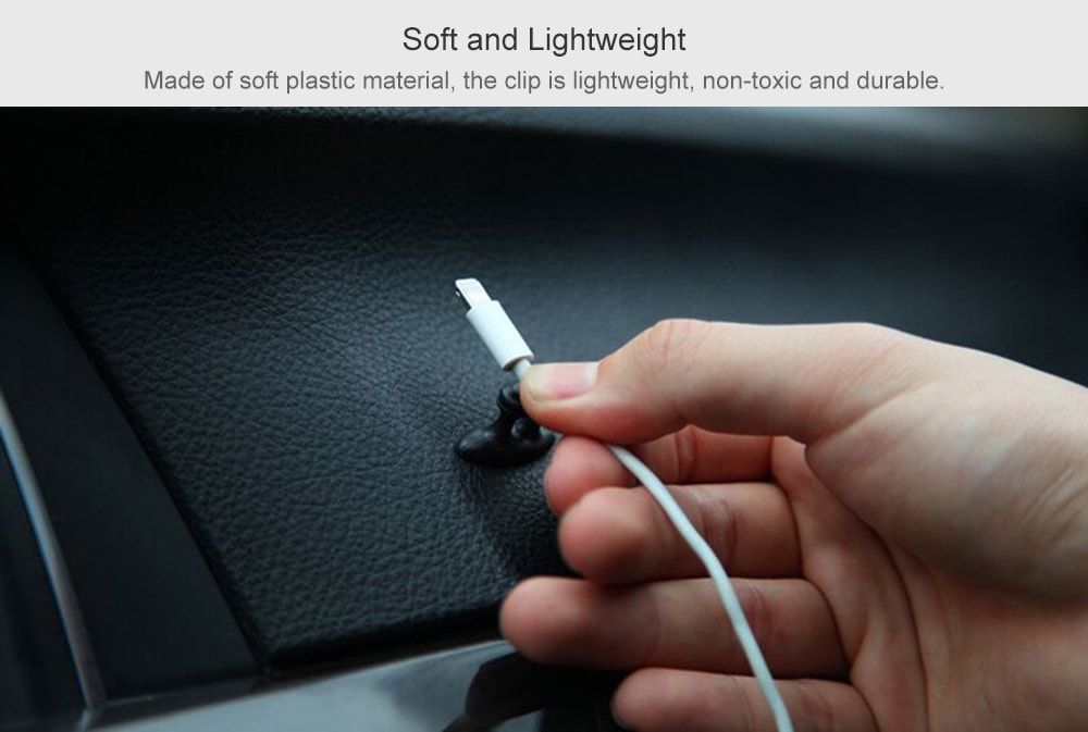 8PCS Lot Car Wire Cable Holder Tie Clip Fixer Organizer- Black 8PCS Lot Car Wire Cable Holder Tie Clip Fixer Organizer- Black