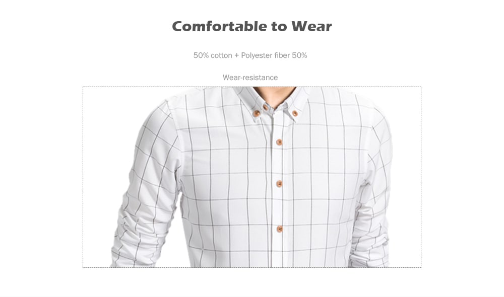 Slim Business Plaid Long Sleeve Shirt for Men- Red Wine L Slim Business Plaid Long Sleeve Shirt for Men- Red Wine L