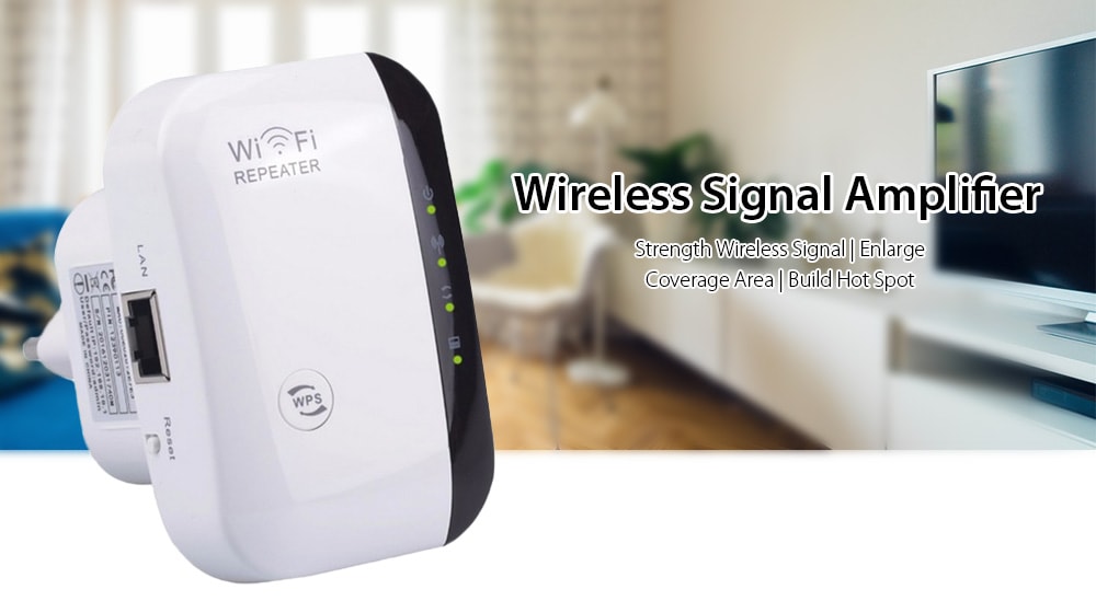 Wireless Network Repeater WiFi Signal Amplifier Router Expander 300M Enhanced Transmission - White Wireless Network Repeater WiFi Signal Amplifier Router Expander 300M Enhanced Transmission - White