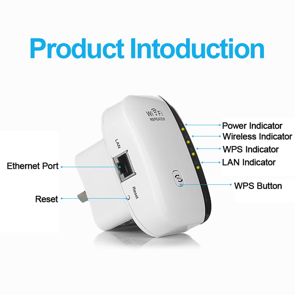 300Mbps Wireless Router WiFi Repeater Range Extender Signal Booster Amplifier- White US Plug (2-pin) 300Mbps Wireless Router WiFi Repeater Range Extender Signal Booster Amplifier- White US Plug (2-pin)