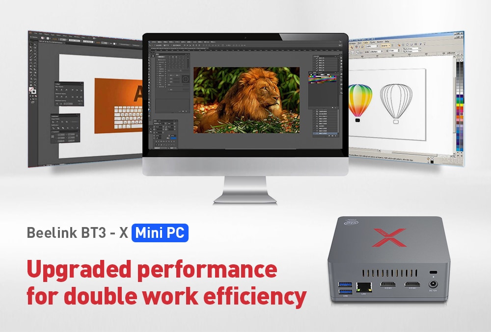 Beelink BT3 - X Mini PC Windows 10 Intel Apollo Lake J3355 Intel Graphics 500 2.4GHz + 5.8GHz WiFi 1000Mbps 4 x USB3.0 BT4.0 Support- Black 4GB LPDDR4 +64GB EMMC UK Plug Beelink BT3 - X Mini PC Windows 10 Intel Apollo Lake J3355 Intel Graphics 500 2.4GHz + 5.8GHz WiFi 1000Mbps 4 x USB3.0 BT4.0 Support- Black 4GB LPDDR4 +64GB EMMC UK Plug