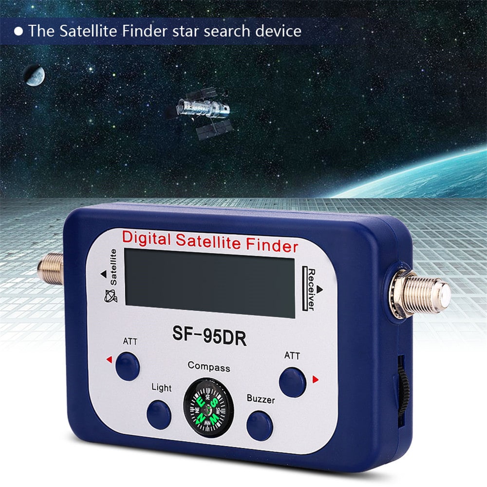 SF-95DR Digital Satellite Signal Meter Finder Directv Dish with Compass- Blue SF-95DR Digital Satellite Signal Meter Finder Directv Dish with Compass- Blue