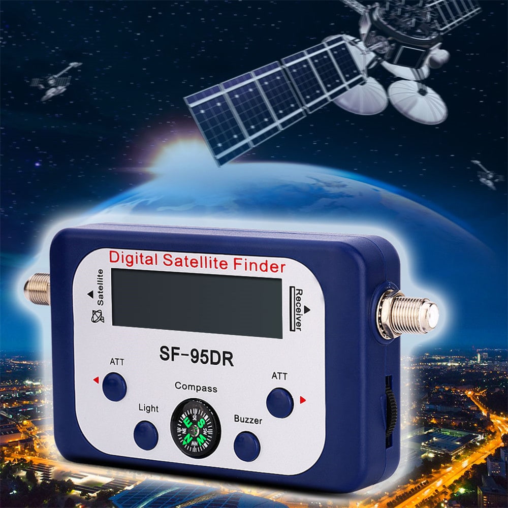 SF-95DR Digital Satellite Signal Meter Finder Directv Dish with Compass- Blue SF-95DR Digital Satellite Signal Meter Finder Directv Dish with Compass- Blue